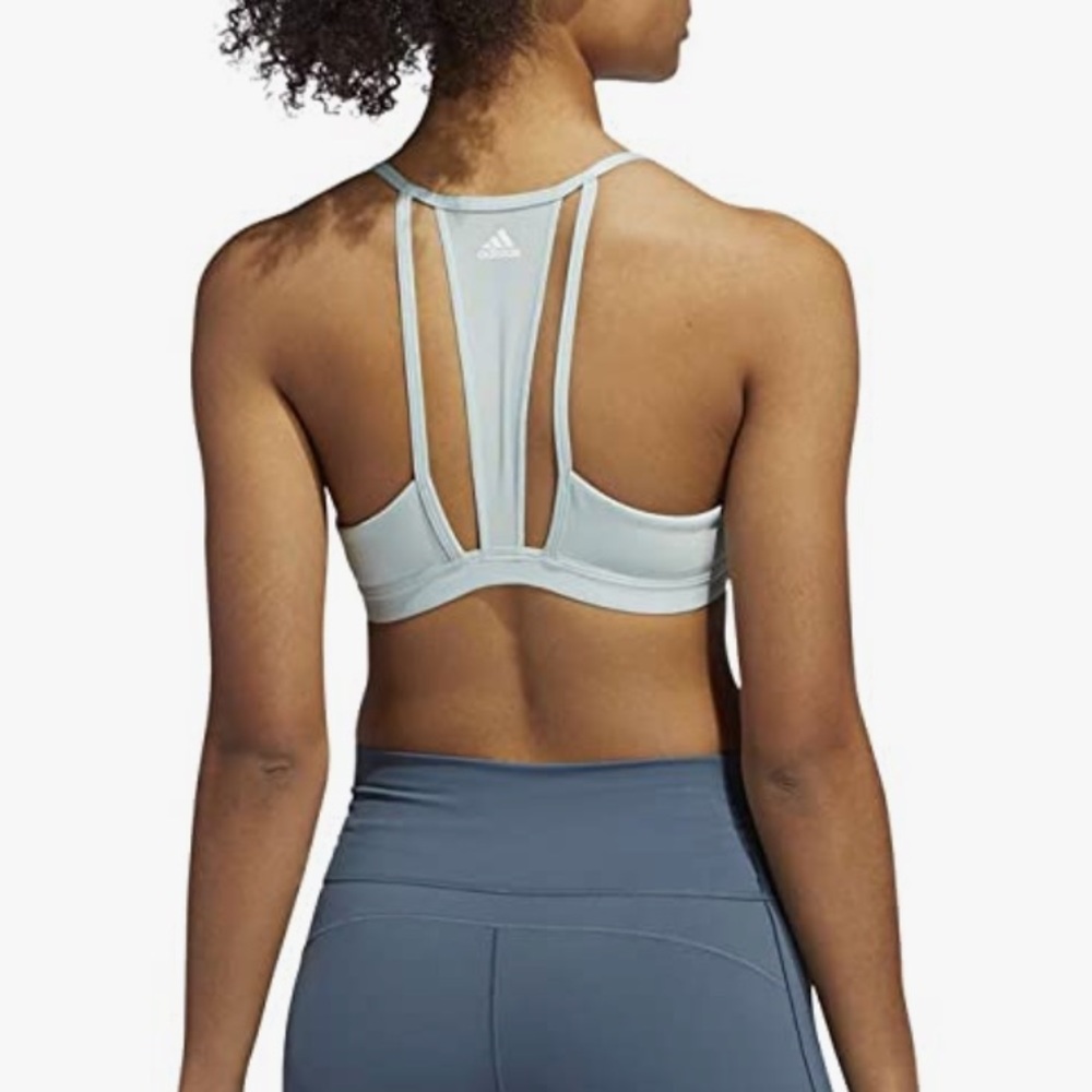 New in bag adidas Women's All Me 3-Stripes Mesh Bra size XS new with tags green